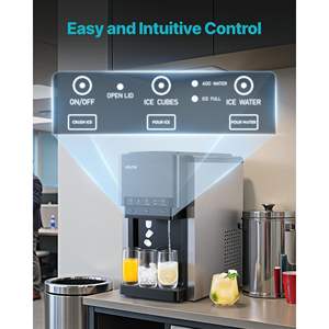 3-in-1 Countertop <b>Water</b> <b>Dispenser</b> Fast Ice Making 4 LBS Storage Bullet/Crushed Ices <b>for</b> <b>Home</b> Kitchen Party 35 LBS/24H 12 Cubes/7 - Product Image 4