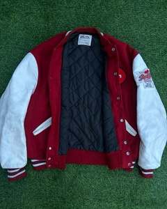 Custom Vintage Fleece Body PU <b>Synthetic</b> <b>Leather</b> Sleeves Varsity Jacket High Quality Screen Printing Chenille Patches Jackets - Product Image 2