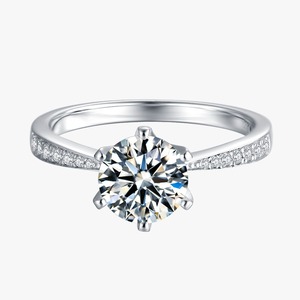 Premium Quality Moissanite <b>Diamond</b> <b>Ring</b> For Women Elegant Wedding Proposal Jewelry Accessory Available For Sale - Product Image 1