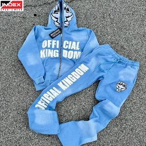 Survêtement élégant USA avec broderie effet vieilli, tenue de sport haut de gamme, design personnalisé - Product Image 1