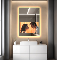 Miroir TV intelligent avec éclairage électrique pour salle de bain d'hôtel, IP66, écran tactile, 1080P, idéal pour les salles de sport et les salons de coiffure