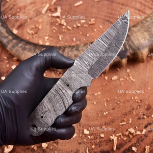 Cuchillo de Supervivencia de Acero de Damasco Forjado a Mano, Hoja en Blanco con Punta Caída, Grosor de 0.5mm, 8 Pulgadas/Largo Personalizable para Fabricantes de Cuchillos Personalizados - Product Image 2