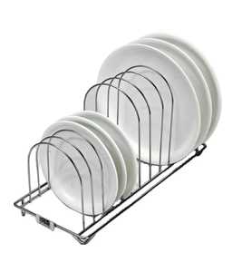 4 Tier Black Metal Plate Stackable Storage Rack Kitchen Cabinet <b>Corner</b> Organizer <b>Stand</b> for Dishes and Bowls Space Saving Shelf - Product Image 4