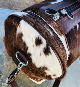 กระเป๋าเดินทางหนังวัวแท้ทำมือ  แบบมีขน  ทรงดัฟเฟิล  สำหรับเดินทางช่วงสุดสัปดาห์  สไตล์วินเทจ  กระเป๋าถือค้างคืน  รุ่น LHTB-0015 - Product Image 2