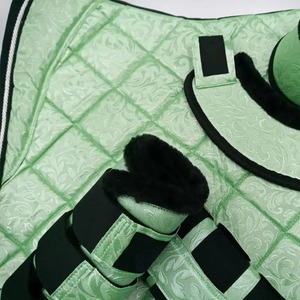 Ensemble de tapis de selle pour chevaux en polycoton personnalisable, couleur brillante, durable, confortable, tissu polyvalent pour l'équitation - Product Image 2