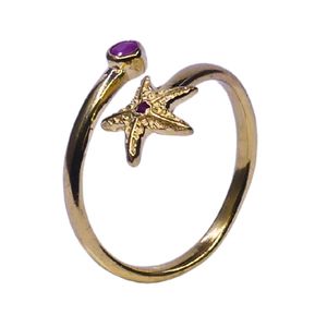 Wedding Wear 925 Sterling Silver Gold Plated Jewelry Ruby Gemstone Women Wear Classic <b>Couple</b> <b>Ring</b> - Product Image 1