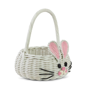 Easter Bunny Woven Storage <b>Basket</b> Handcrafted Rattan <b>Gift</b> Holder <b>Basket</b> Books Storage Rattan Design Nursery Room Furniture - Product Image 1