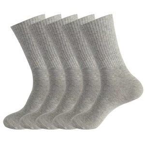 Wholesale OEM Plain <b>White</b> Ribbed Crew Ankle Short <b>Socks</b> <b>Women</b> Mens High Quality Cotton Summer Casual Breathable - Product Image 6