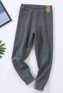 Nouveau pantalon legging vintage pour enfants, uniforme scolaire décontracté, en laine peignée 100% coton, uni, chaud, anti-boulochage, longueur intégrale, écologique - Product Image 6