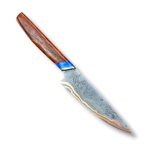 Cuchillo de chef de cobre damasco forjado a mano con mango de palisandro y funda, cuchillo de cocina personalizado CuMai, venta al por mayor OEM - Product Image 6