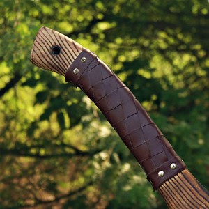 Hache tactique à double lame en acier forgé THEWIZ CRAFTS avec manche en bois pour la survie en plein air et le camping - Product Image 3