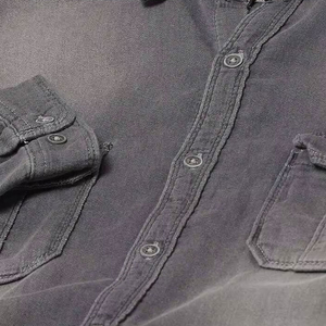 Chemises en jean pour hommes à manches longues, décontractées, personnalisables par le fabricant, chemises en jean boutonnées, fournisseur d'usine - Product Image 6