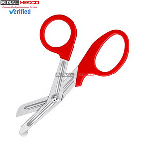 Tijeras de Trauma para Enfermeras, Primeros Auxilios, 5.5 Pulgadas, Rojas, Acero Inoxidable de Grado Alemán, Tijeras Médicas para Vendajes, Emergencias, EMT, Paramédicos - Product Image 2