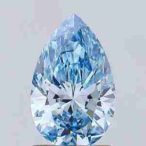 Diamant de luxe 4 carats, taille poire, bleu vif fantaisie, VS2, pierre précieuse élégante pour bagues de fiançailles de créateurs, pendentifs, bijoux fins - Product Image 1