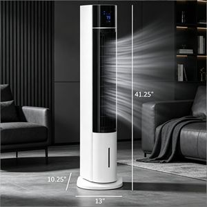 Refroidisseur d'air portable 3-en-1 42 pouces blanc, oscillation 52°, 3 modes, 3 vitesses, prise EU/AU, certifié ROHS - Product Image 3