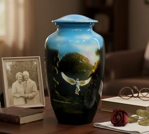 Deluxe Aluminum <b>Keepsake</b> <b>Memorial</b> Urn Funeral Ash Container Crafted With Smooth Matte Texture And Elegant Appearance - Product Image 4