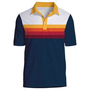 Polos de golf de alta calidad para hombre, rendimiento, ajuste atlético, diseño de manga corta sublimado con patrón impreso, tela de punto - Product Image 1