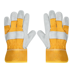 Gants de travail de soudage en cuir de vachette sur mesure, double sécurité, pour la construction industrielle - Product Image 4