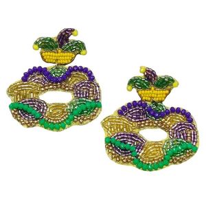 Pendientes de cuentas de semillas hechos a mano tradicionales indios, multicolor, joyería de moda a mejor precio - Product Image 5