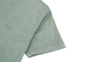 Camiseta de Hombre Oversize de Algodón 100% Pesado, con Cuello Redondo, Lavado Ácido, Estilo Vintage, con Logotipo Personalizado OEM - Product Image 4