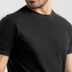 Vente en gros de t-shirts pour hommes en coton 100% personnalisés avec votre logo de marque, t-shirts unis décontractés pour hommes, t-shirts noirs à bas prix - Product Image 4