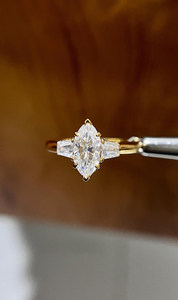 Anillo de Compromiso de Plata de Ley 925 con Diamante Moissanite VVS, Chapado en Oro, Joyería Fina, Regalo - Product Image 2