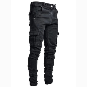 Pantalones Vaqueros Ajustados de Mezclilla para Hombre, Talla Grande, con Bolsillos Laterales, Estilo Moderno, Venta Caliente 2025 - Product Image 3