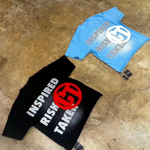 Ensemble t-shirt et short homme dégradé, tenue décontractée d'été deux pièces, graphisme personnalisé, streetwear, vente en gros - Product Image 2