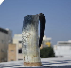 Véritable Viking Tasse à chope en acier inoxydable de haute qualité Couvercle de style américain Logo personnalisable Tasse à café polie Artisanat naturel - Product Image 3