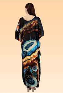 Vestido Kaftan Elegante para Mujer – Kaftan Holgado Estampado para la Colección de Verano - Product Image 5