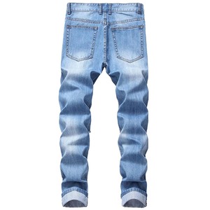 OEM Custom <b>Men</b> <b>Jeans</b> Pants Slim Fit Distressed <b>Jeans</b> Denim Trousers <b>Men</b> Ripped <b>Jeans</b> Design Service For <b>Men's</b> Distressed Trouser - Product Image 4