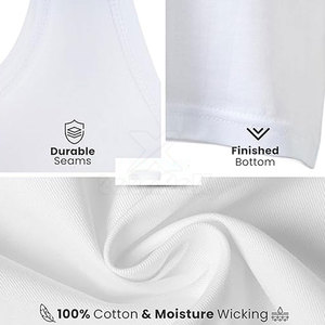 Débardeur élégant pour homme 100% coton respirant à séchage rapide, matière douce et extensible, coupe confortable pour la musculation, l'entraînement, la course à pied et les sports - Product Image 4