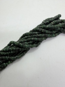 Cuentas de Esmeralda al por Mayor en Forma de Neumático Heishi, 5-6mm, Cuentas Espaciadoras Planas Redondas de Esmeralda Verde Natural, Hilo de 16 Pulgadas para Joyería - Product Image 2