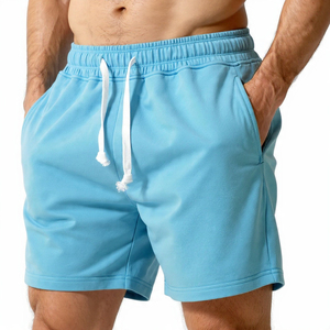 Pantalones Cortos de Forro Polar para Hombre – Pantalones Cortos con Cordón Ajustable en la Cintura y Logotipo Personalizado – Pantalones Cortos Deportivos Cómodos de Mezcla de Algodón con Cintura Elástica - Product Image 3