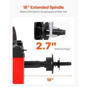 Machine à changer les pneus durable de 18 pouces avec 4 tailles de cônes 45 #   Équilibreur de pneus renforcé en acier Comp - Product Image 4