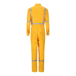 Hi Vis Men Reflective Safety Coverall Long Sleeve Industrial Workwear Boiler Suit Jumpsuit <b>for</b> <b>Construction</b> Safety <b>Uniform</b> - Product Image 5