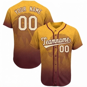 Maillot de baseball respirant de bonne qualité, design personnalisé, multicolores, 100 % polyester, logo personnalisé, maillots d'équipe unisexes pour adultes - Product Image 1