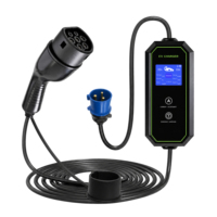 Chargeur EV portable 7 kW 32 A Type 2 monophasé 230 Vca 50 Hz IP67 avec câble de 5 m pour applications de charge domestique et de garage en Europe