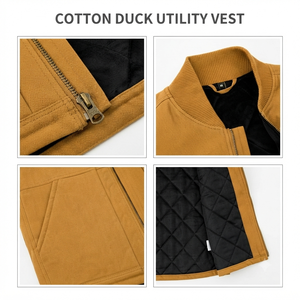 Chaleco de Lona para Hombre, Casual, Sin Mangas, con Múltiples Bolsillos, Ropa de Moda para Exteriores, Impresión de Logotipo Personalizado, Chaleco de Lona para Hombre a Bajo Precio - Product Image 6