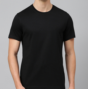 T-shirt en coton uni léger pour homme, coupe classique, col rond, décontracté, doux, basique, pour le streetwear quotidien, mode, OEM personnalisé - Product Image 5