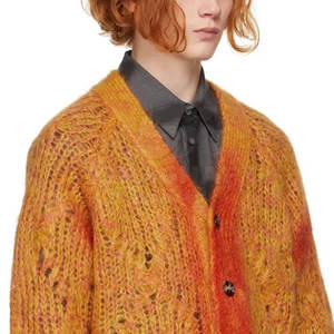 Cardigan pour homme en tricot doux à manches longues, décontracté, style streetwear, mode hiver quotidienne - Product Image 2