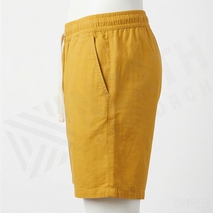 Pantalones Cortos de Algodón para Hombre, Estilo Vintage, con Efecto Desgastado por el Sol, Borde sin Rematar, Estampado Puff, Lavado Ácido, Premium, Streetwear, Secado Rápido, con Cordón Ajustable - Product Image 3