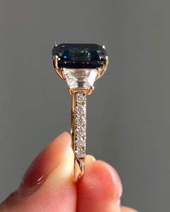 Anillo de Diamante Moissanita de Lujo en Plata 925 de 1, 2 y 3 Quilates, Superventas, para Regalo de Aniversario de Bodas, Joyería Fina Disponible - Product Image 3