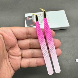 Pinzas de pestañas profesionales de acero inoxidable sostenibles japonesas para botas delgadas de 65 grados, pinzas de extensión de pestañas probadas a mano - Product Image 4