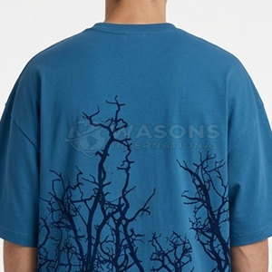 เสื้อยืดไหมพรมพิมพ์ลายขนาดใหญ่ ดีไซน์กราฟิกสะดุดตา ทรงหลวม ระบายอากาศได้ดี แห้งเร็ว สไตล์สตรีทแวร์ลำลองสำหรับผู้ชาย - Product Image 5