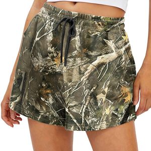 Women Fitness Sweat Shorts Camouflage Pattern <b>Drawstring</b> Gym Shorts OEM ODM Wholesale - Product Image 5