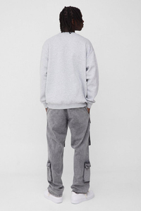 Nueva Llegada Sudadera de Cuello Redondo Oversize de Alta Calidad para Hombre, Estilo Bosque, con Lavado de Costuras, Personalizada, de Mezcla de Algodón - Product Image 3