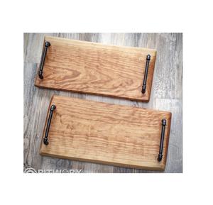 Plateaux de service en bois de luxe pour fruits avec poignées, qualité antique, produit artisanal, plateaux en bois pour le stockage des aliments, fabriqués en Inde - Product Image 6