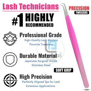 Prix bas, design unique, pinces à cils en acier inoxydable, réutilisables, durables, de haute qualité, vente en gros, beauté - Product Image 4