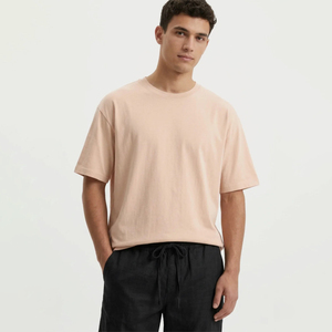 Camiseta Extra Grande para Hombre, Nueva Colección 2026, de Algodón y Fibra de Bambú, Hombros Caídos, Corte Largo, Transpirable, de Secado Rápido, Estilo Casual a la Moda - Product Image 1